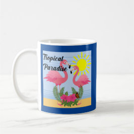 Tropische paradise roze flamingo - Klassieke Mok
