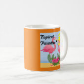 Tropische paradise roze flamingo - Klassieke Mok (Voorkant rechts)