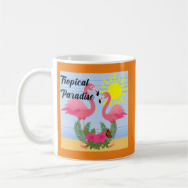 Tropische paradise roze flamingo - Klassieke Mok