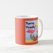 Tropische paradise roze flamingo - Klassieke Mok (Voorkant rechts)