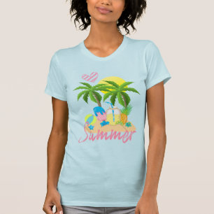 Tropische Paradise Summer Love Beach Women's T-shirt
