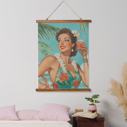 Tropische Paradise Vibes Hangend Wandkleed (Slaapkamer)