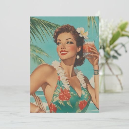 Tropische  Paradise Vibes Kaart (Staand voorkant)