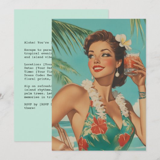 Tropische  Paradise Vibes Kaart (Voorkant / Achterkant)