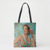 Tropische Paradise Vibes Tote Bag (Voorkant)