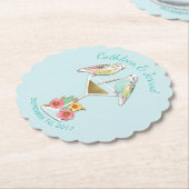 Tropische parakeets die Onderzetters van papier me (Gekanteld)