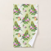 Tropische parkieten bad handdoek (Handdoek)