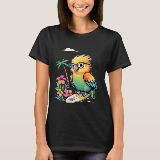 Tropische Parrot Chill Vibes – Sunset Beach Shirt (Voorkant)