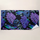 Tropische Parrot Paradise Beach Towel Strandlaken (Voorkant)
