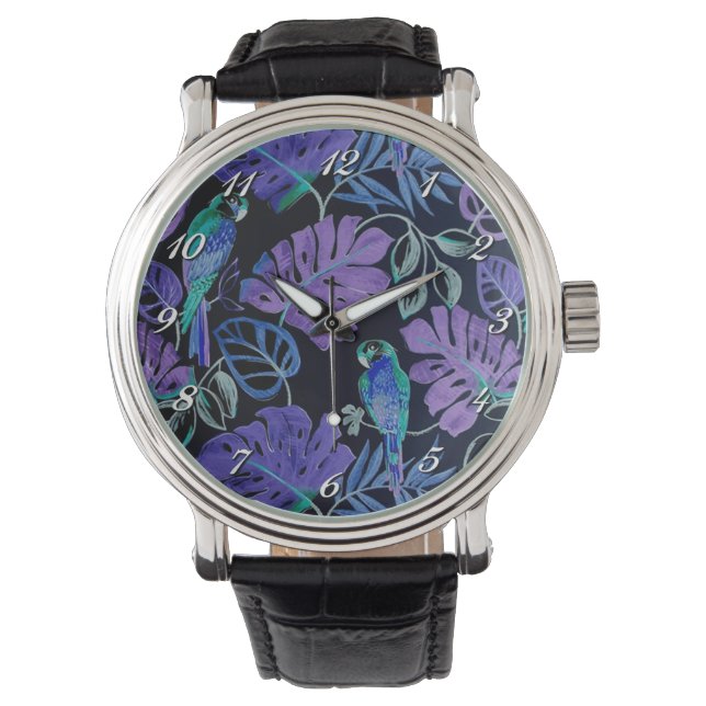 Tropische parrot Paradise Wrist Watch Horloge (Voorkant)