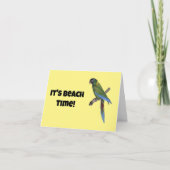 Tropische Parrot Schilderij voor Vogel- of Strandl Kaart (Voorkant)