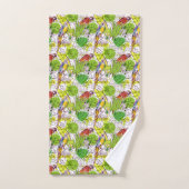 Tropische parrots bad handdoek (Handdoek)