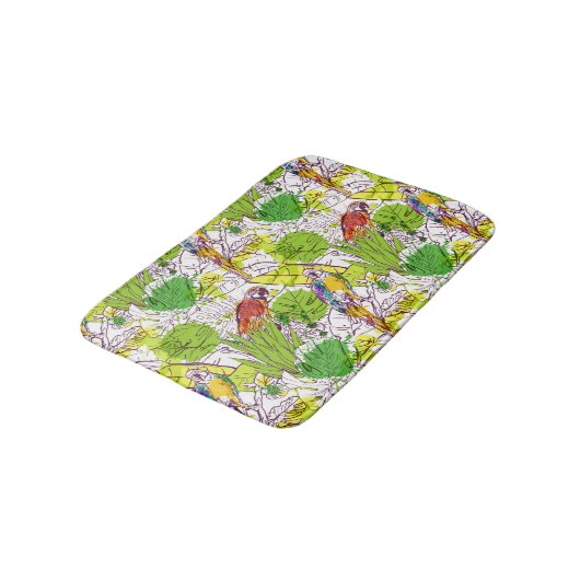 Tropische parrots badmat (Gekanteld)