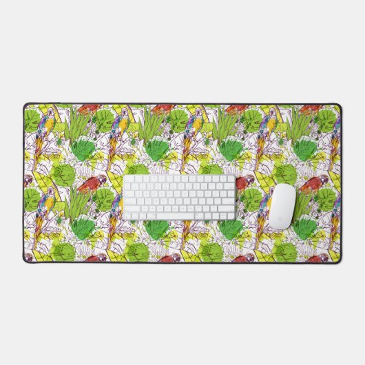 Tropische parrots bureaumat (Keyboard & Muis)