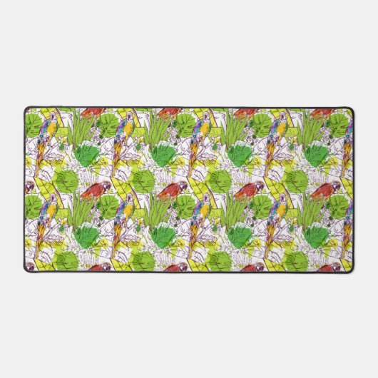 Tropische parrots bureaumat (Voorkant)