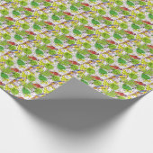 Tropische parrots cadeaupapier (Hoek)