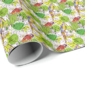 Tropische parrots cadeaupapier (Rol Hoek)
