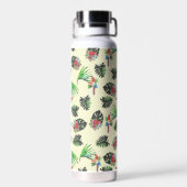 Tropische parrots en Floral Pattern op maat Waterfles (Achterkant)