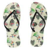 Tropische parrots en Floral Pattern Teenslippers (Voetbed)