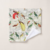  tropische parrots en paradijsvogels bad handdoek (Wasdoekje)