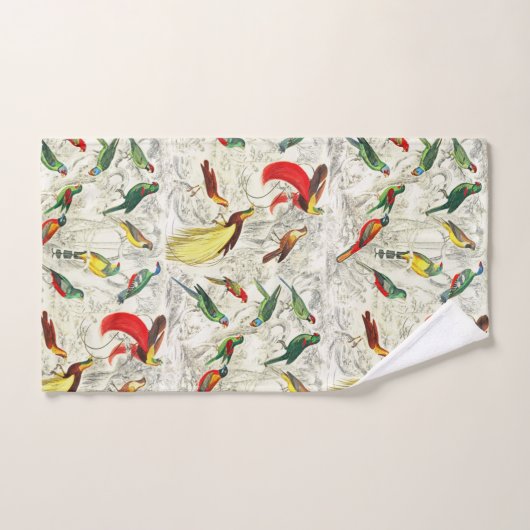  tropische parrots en paradijsvogels bad handdoek (Handdoek)