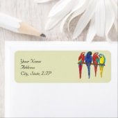 Tropische parrots etiket (Insitu)