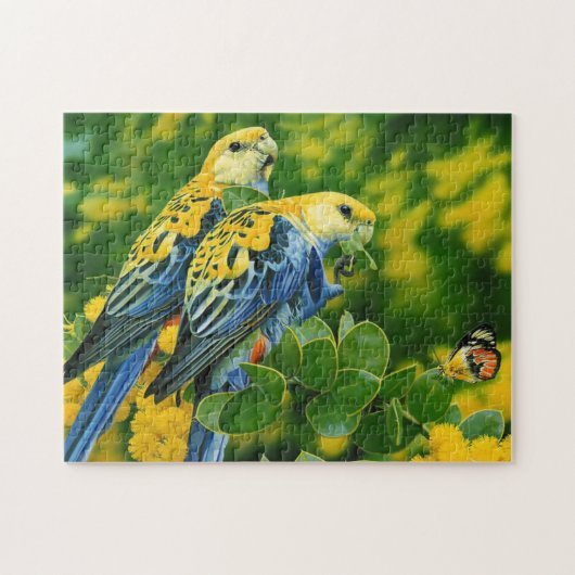 Tropische parrots Game Puzzle Legpuzzel (Horizontaal)