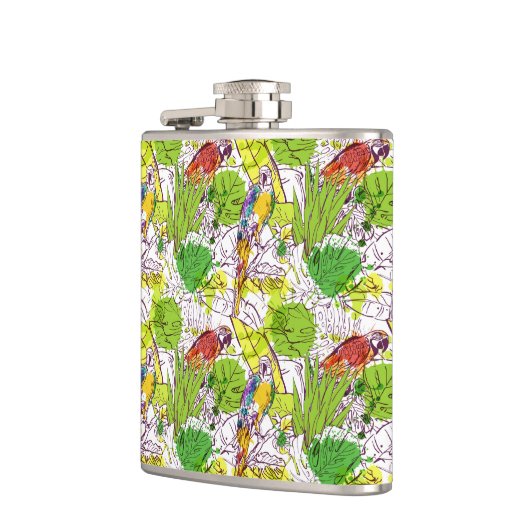 Tropische parrots heupfles (Links)