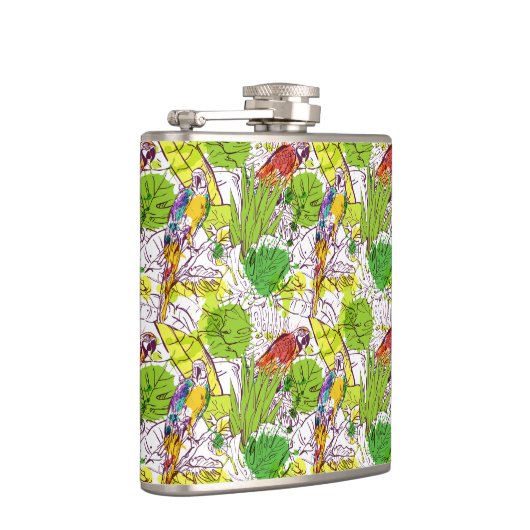 Tropische parrots heupfles (Rechts)