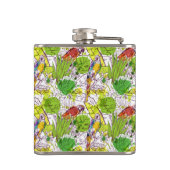 Tropische parrots heupfles (Achterkant)