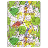Tropische parrots klembord (Achterkant)