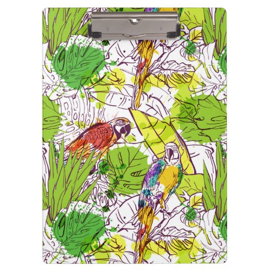 Tropische parrots klembord (Voorkant)