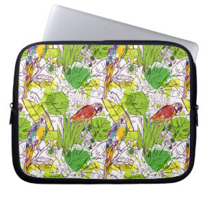 Tropische parrots laptop sleeve