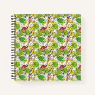 Tropische parrots notitieboek