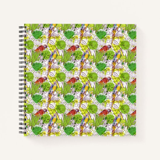 Tropische parrots notitieboek (Voorkant)