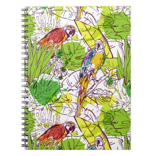 Tropische parrots notitieboek (Voorkant)