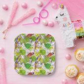 Tropische parrots papieren bordje (Feest)