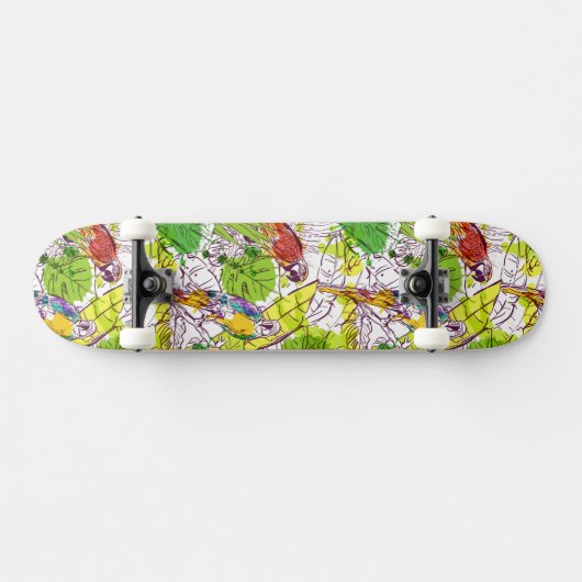 Tropische parrots persoonlijk skateboard (Horizontaal)