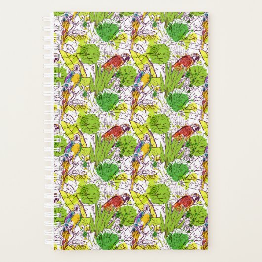 Tropische parrots planner (Voorkant)