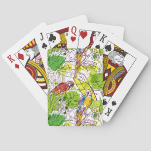 Tropische parrots pokerkaarten