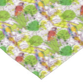 Tropische parrots tafelkleed (Gekanteld)