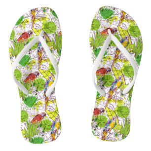 Tropische parrots teenslippers