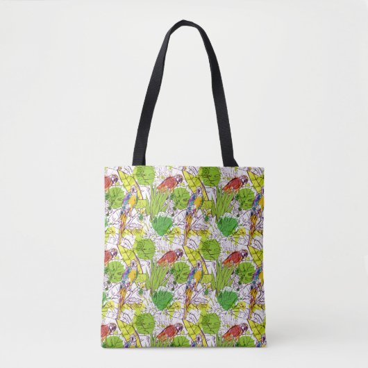 Tropische parrots tote bag (Voorkant)