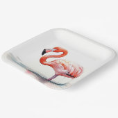 Tropische partij Flamingo Papieren Bordje (Gebogen)