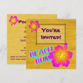 Tropische partij Hibiscus - Aangepaste uitnodiging (Voorkant / Achterkant)