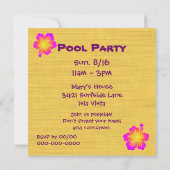 Tropische partij Hibiscus - Aangepaste uitnodiging (Achterkant)