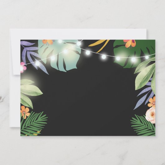Tropische partij Luau Aloha Man Verjaardagsuitnodi Kaart (Achterkant)