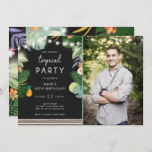 Tropische partij Luau Aloha Man Verjaardagsuitnodi Kaart (Voorkant / Achterkant)