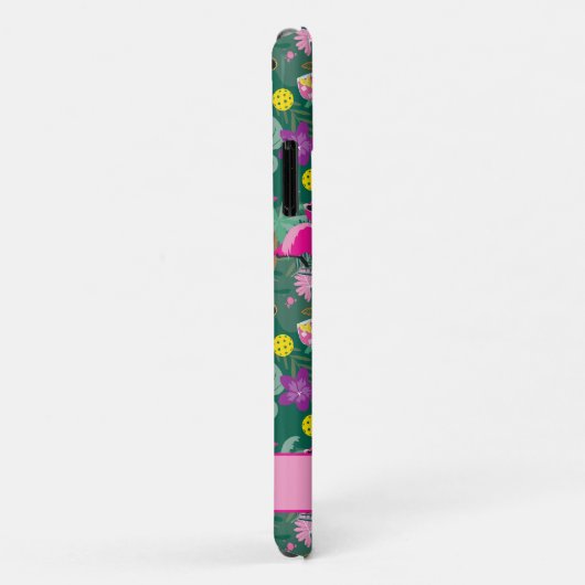 🤩 Tropische partij met pickleball, aangepaste tek Case-Mate iPhone Case (Achterkant/rechts)