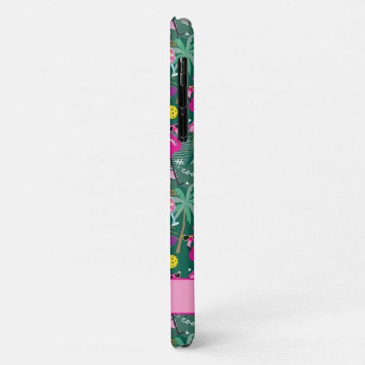 🤩 Tropische partij met pickleball, aangepaste tek Case-Mate iPhone Case (Achterkant/links)